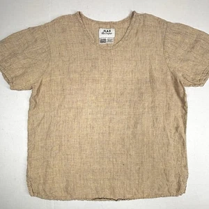 Flachs Jeanne Engelhart Leinenhemd Damen klein beige kastig Lagenlook Strand gebraucht, in einwandfreiem Zustand - Bild 1 von 7