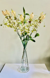 Original handgefertigte 7 Stück Glasperlen Zweige in der Vase. Wohn-/Bürodeko - Bild 1 von 9