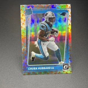 2021 Chuba Hubbard Donruss Optic Fire Emoji Prizm SP Rookie RC Carolina Panthers - Picture 1 of 6