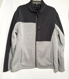 MENS XL SWISS TECH GRAY 3 POCKET ACTIVEWEAR KNIT COMBO JACKET - Picture 1 of 6