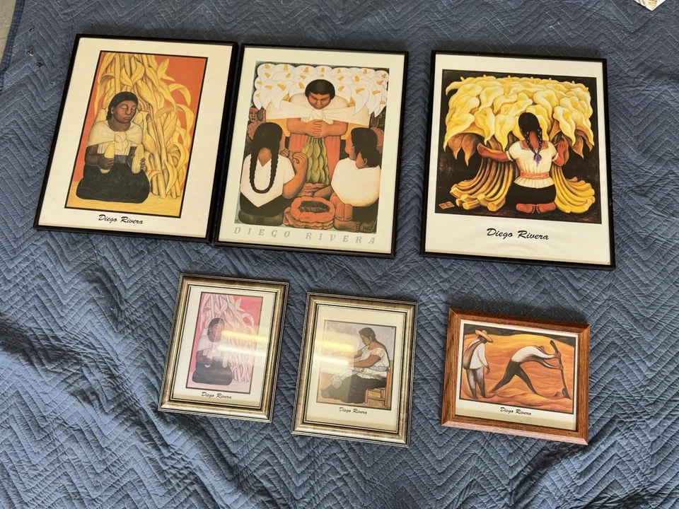Lote de 6 marcos de fotos Diego Rivera enmarcados Foto 1 de 4