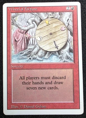 Magic - Wheel of Fortune - Revised - Red - MTG clean front - GREAT CONDITION! - Image 1 of 2