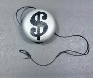 Letrero de dólar vintage de Andy Warhol Yo plata 1995 base Warhol - Imagen 1 de 5