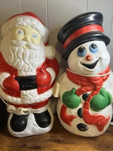 Vintage 1999 Grand Venture Santa and Snowman, Blow Mold, Lighted - Picture 1 of 22