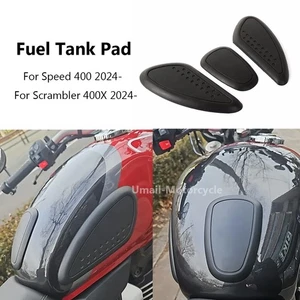 For Scrambler 400X Speed 400 2024 2025 3PIC Fuel Tank Pad Rubber Sticker Black - Picture 1 of 8