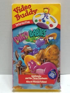 Video Buddy System Interactive Dino Babies VHS Childrens Tape Educational 1999 - Foto 1 di 8