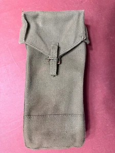 Vintage WWII German Map Case/Pouch In Army Green Canvas 11" x 4-1/2" x 2-1/2" - Picture 1 of 10