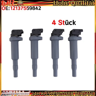 4x DELPHI Zündspule Zündkerze für BMW 1er E81-88 3er E90-93 E60 E61 N43 N46 - Bild 1 von 4