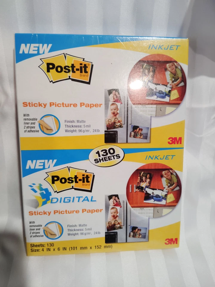 New Post -it Digital Sticky Picture Paper.3M 4x6 Bundle 130 Piece.Ink Jet - Image 1 of 1
