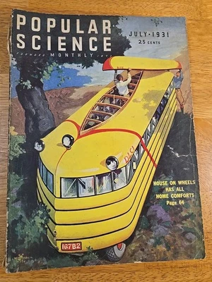 July 1931 Popular Science Monthly Oversize Magazine  Foto 1 de 4