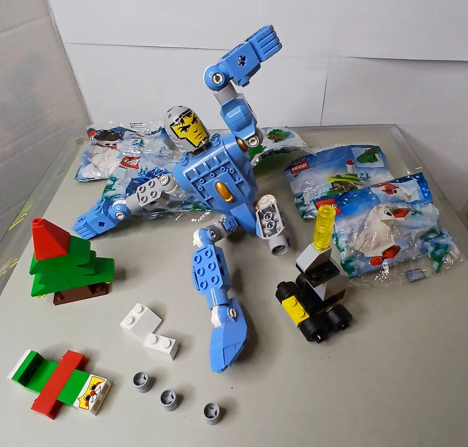 LEGO Retired 4924 Advent Calendar 2004 New In PolyBags Lot of 3 PLUS Misc Robot - Image 1 of 4