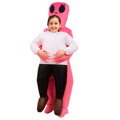 Inflatable Alien Costume PINK–Fun and Hilarious Blow-Up Alien Suit for Halloween - Image 1 of 4