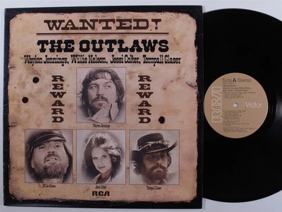 WAYLON JENNINGS/WILLIE NELSON/JESSI COLTER/TOMPALL GLASER Outlaws RCA LP VG+ z - Image 1 of 2