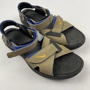 Nike ACG Air Deschutz+ Sandals Men’s 10 Khaki / Blue  CT3303-200 - Picture 1 of 12