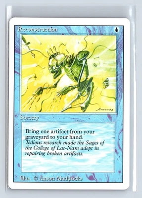 (4x) RECONSTRUCTION – MTG Magic the Gathering Card – Revised – Common - Image 1 of 4