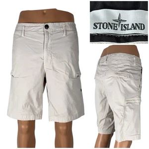 Stone Island Mens 36 Type SL Cargo Shorts Stone Cotton Blend Stretch Outdoors - Picture 1 of 18