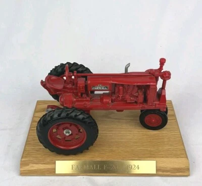 Ertl Farmall F-20 1:16 Scale Farm Toy Tractor Mounted 1988 Red History On Bottom - Image 1 of 4