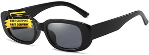 Retro Rectangle Sunglasses Women and Men Vintage Small Square Glasses UV Protect - Picture 1 of 4