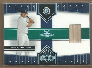 2005 (MARINERS) Donruss Champions Impressions Material #53 Chris Snelling Bat T5