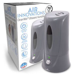 Air Innovations 1.1 Gallon Cool Mist Humidifier for Medium Rooms, Platinum 