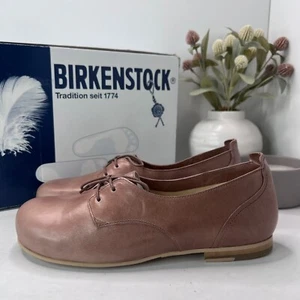 Birkenstock Perugia Cashmere Zapatos de Cuero Encerado Marrón 401481 Mujeres 10/Hombres 8 Nuevos con Etiquetas - Imagen 1 de 10