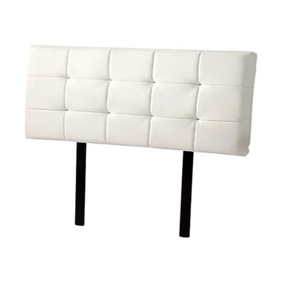 Palermo Double PU Leather Bed Deluxe Headboard Bedhead - White - image 1 of 4
