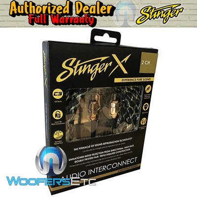 STINGER XI326 2-CHANNEL 6 FT PURE OFC OXYGEN FREE COPPER RCA CABLE WIRE NEW - Image 1 of 2