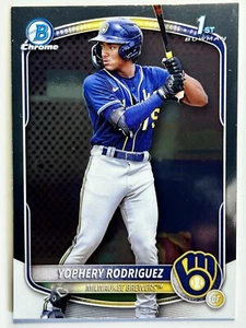 2025 Bowman Yophery Rodriguez 1st Bowman Chrome #BCP-36 Brewers - Picture 1 of 2