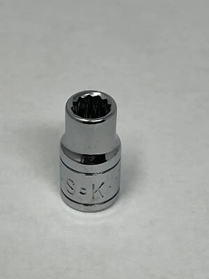 1/4” SK Hand Tools USA, 43908, 1/4” Drive, 12 Point Standard Chrome Socket, New - Image 1 of 4