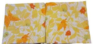 2 Vintage Pillowcases Yellow,orange,green,white Flowers&butterflies Morgan Jones - Picture 1 of 6