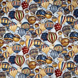 Quilt Home Made Machine Stitched Hot Air Balloons (100 s) 72 inch x 55 inch - Picture 1 of 9
