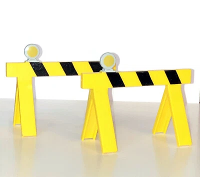 Caballos de sierra de plástico de precaución/emergencia a rayas negras amarillas para jugar en vehículos de juguete Foto 1 de 2