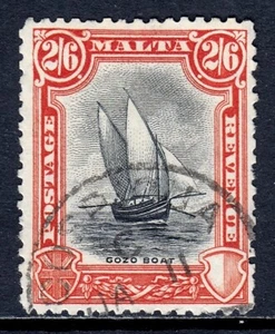 MALTA — SCOTT 180 (SG 206) — 1930 2/6 - BARCO GOZO — USADO — CDS COSPICUA — SCV $60 - Imagen 1 de 2