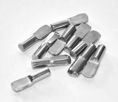 4MM SHELF PEG SUPPORT METAL SPOON SPADE STUDS KITCHEN CABINET PACKS 4 TO 1000 - Image 1 of 4