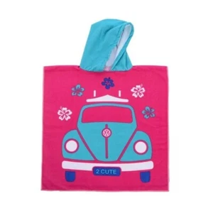 Official Volkswagen Girls Hooded Beach Poncho Towel Quick Drying Holiday Cuddle - Picture 1 of 26