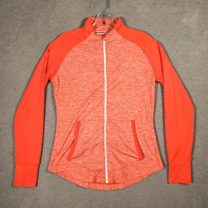 Womens Footjoy Jacket Small Full Zip Long Sleeve Golf Orange Stretch Lightweight