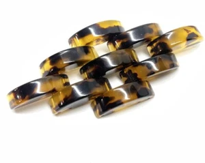 Beautifully Constructed Vtg Faux Tortise Shell Lucite 4” Brooch Pin - Picture 1 of 9
