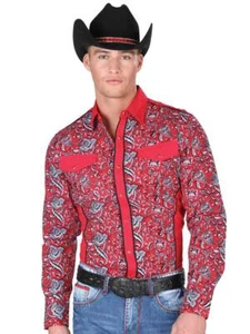 Western Hemd L/Arm (Spcls) El General 100% Baumwolle rot ID 34227 - Bild 1 von 1