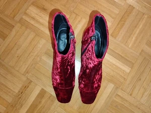 Stiefeletten Samt Rot elegant, für Damen, Größe 39, von Mango, wie Neu! - Bild 1 von 4