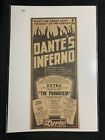 1924 DANTE'S INFERNO 7x15" Movie Print Ad FN 6.0 Lyric Theater