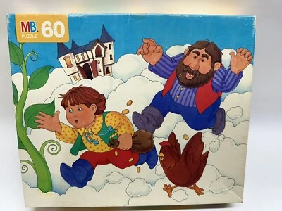 Rompecabezas de libro de cuentos Milton Bradley Jack and the Bean Stalk 1993 vintage 60 piezas Foto 1 de 2