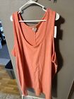 A New Day Ellsey Coral French Terry Cloth Beach Sun Dress 4X New With Tags