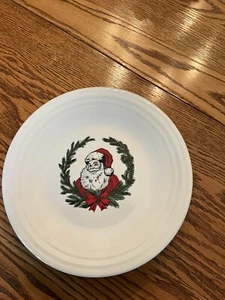 Fiestaware Old Saint Nick Luncheon Plate in White New! 9” - Picture 1 of 1