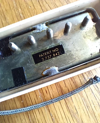 Vintage Par Combinado 1969-1970 Gibson Mini Humbucker Pickups Preto Etiqueta Patente - Imagem 1 de 4