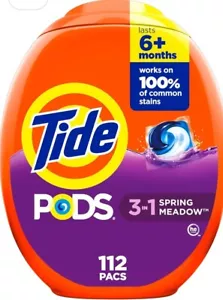 Tide Pods Laundry Detergent Spring Meadow Scent 112 Count. - Picture 1 of 4