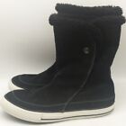 Converse Tall Hi Top All Star Black Fur Lined Womens Rare Boot Style 