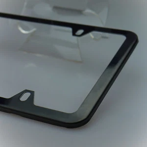 Slim Lexus License Plate Cover Frame Holder 4 Hole Stainless Steel Black Chrome - Picture 1 of 12