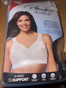 Playtex 18 Std. 4693 Schwarz 40D Ultimate Shoulder Comfort BH ohne Bügel NEU - Bild 1 von 2