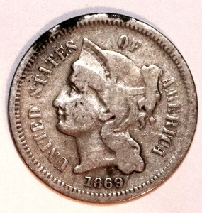 1869 Three Cent - Fine - #1978SC3 - Picture 1 of 2
