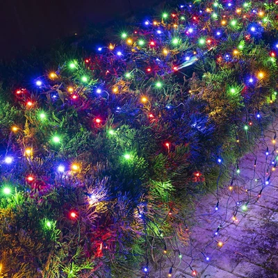 Christmas Net Lights, 360 LED 12FT X 5 FT Green Wire Waterproof Connectable Stri - Image 1 of 4